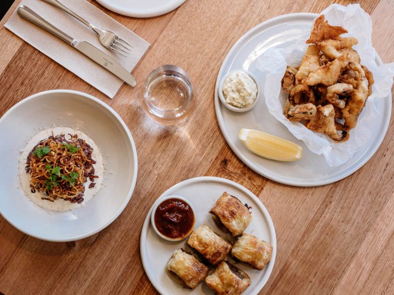 Meals served at the Agrarian Kitchen Eatery and Store in Hobart, Tasmania, Australia