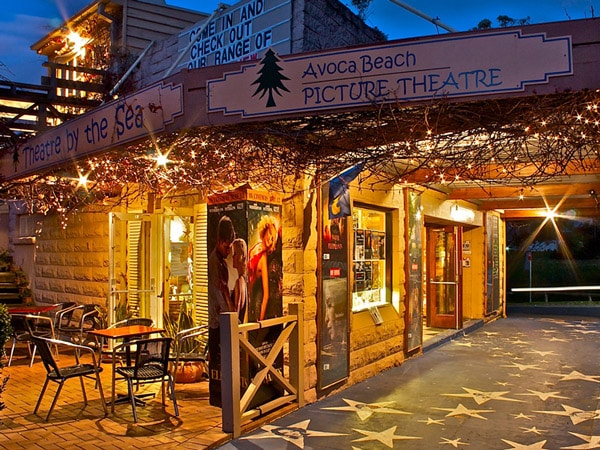 The facade of the Avoca Beach Theatre in Central Coast, Australia