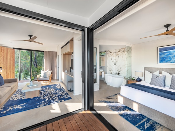 Bedroom interior of the InterContinental Hayman Island Resort Beach Pavilion