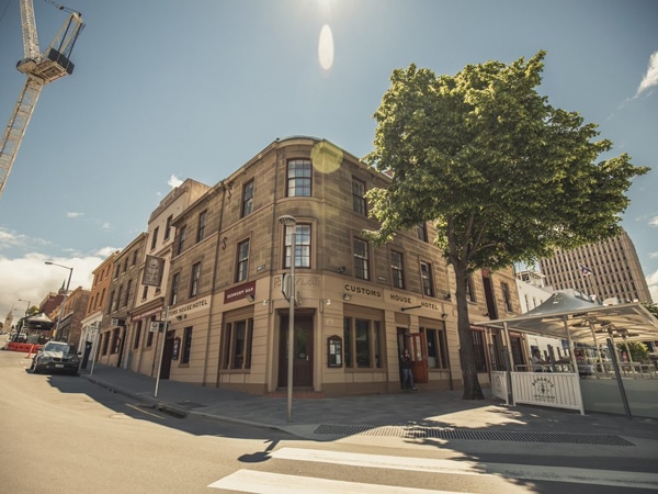 Facade of Customs House in Hobart, Tasmania, Australia