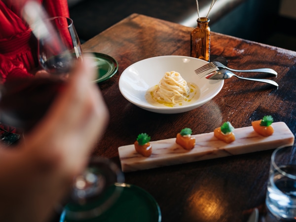 A dinner spread at Fico in Hobart, Tasmania, Australia