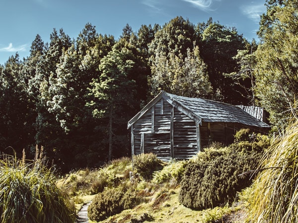 One of the public huts on the Overland Track in Tasmania, Australia