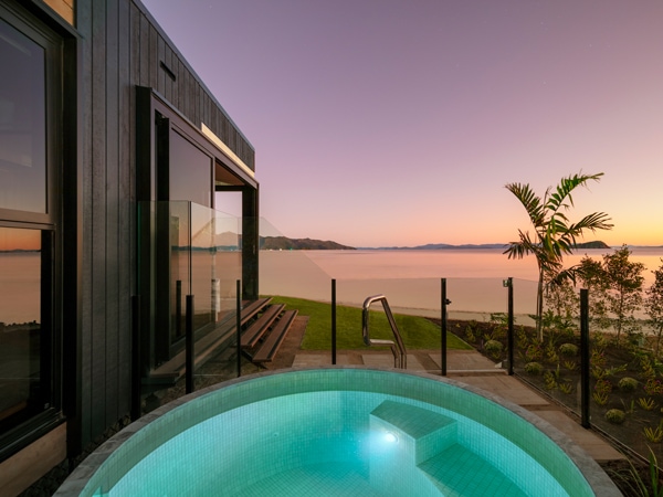 Pool area of the InterContinental's new pavilion at the Hayman Island Resort