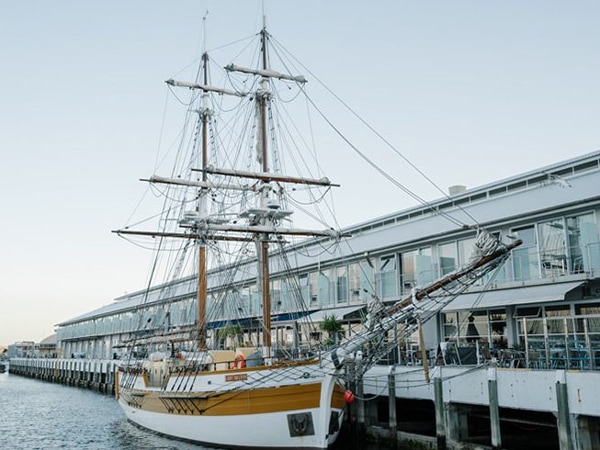 Exterior of Somerset on the Pier in Hobart, Tasmania, Australia