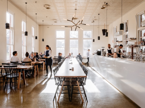 Interiors of the Agrarian Eatery and Store in Hobart, Tasmania, Australia