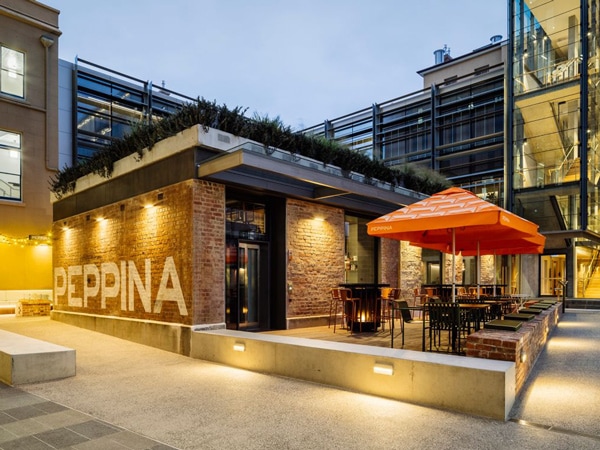 Exterior of the Tasman in Hobart, Tasmania, Australia