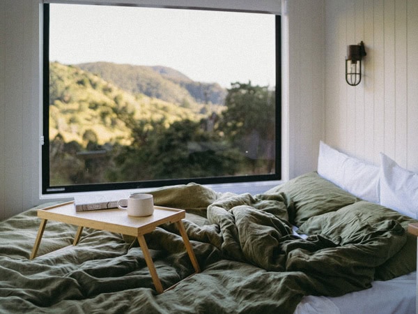 View from the bedroom at Tiny Aahana, an Into the Wild stay
