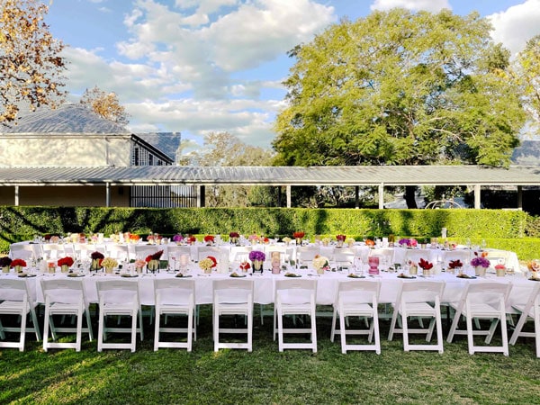 The Big Blue Table at Spicers Guesthouse in the Hunter Valley