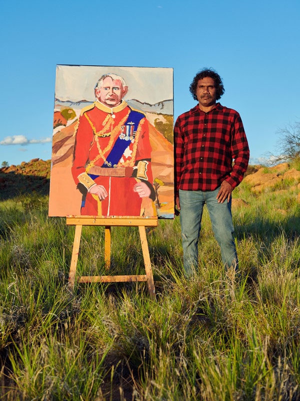 Artist Vincent Namatjira in Mparntwe