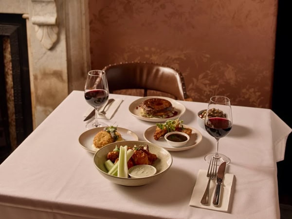 food and drinks on the table at Yarra Valley Grand Hotel