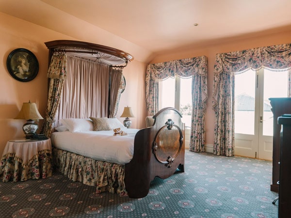 The bedroom of the Yering Suite