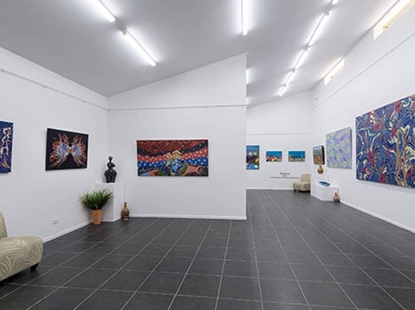 Interior of Gawura Gallery in Glen Innes, NSW, Australia
