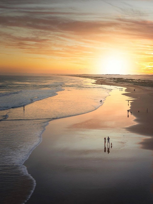 Sunset over Birubi Beach in Port Stephens.