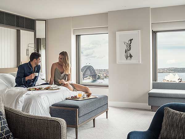 In room breakfast, Harbour View Room, Four Seasons Sydney