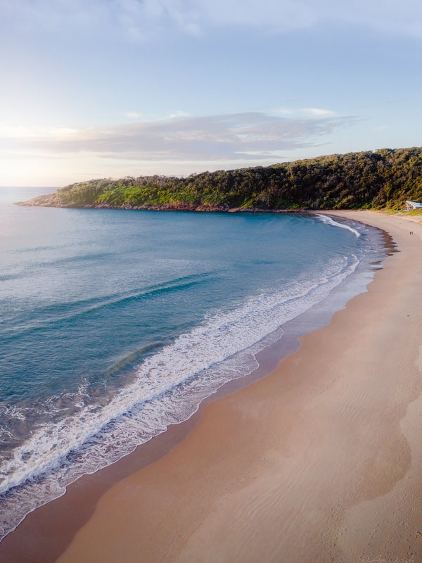 Looking over One Mile Beach in Port Stephens.