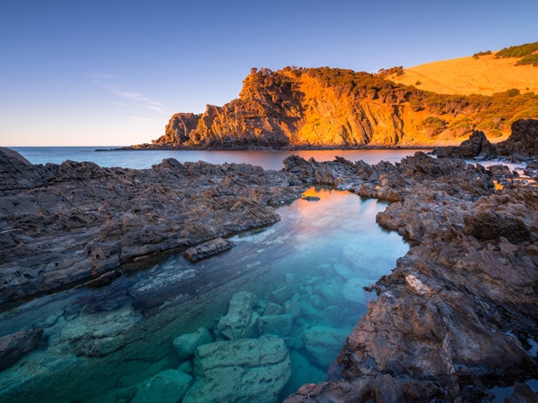 Spectacular wide shot of Western River Cove Beach.