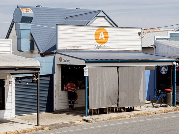 Alphabet Cafe exterior in Brisbane