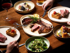 a large share steak spread at The Woodhouse Bar & Grill, Bendigo