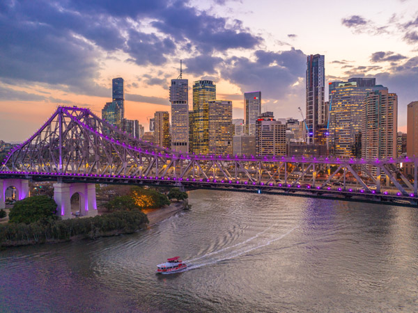 the Brisbane CityHopper cruising along the Brisbane River
