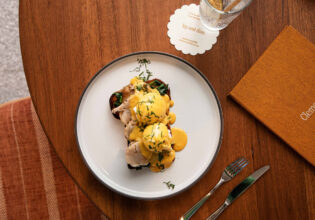 Lobster eggs benedict at Clementine cafe in Melbourne