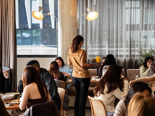 people dining inside Clementine cafe in South Melbourne