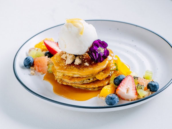 Pancakes from Little Black Pug cafe in Brisbane.