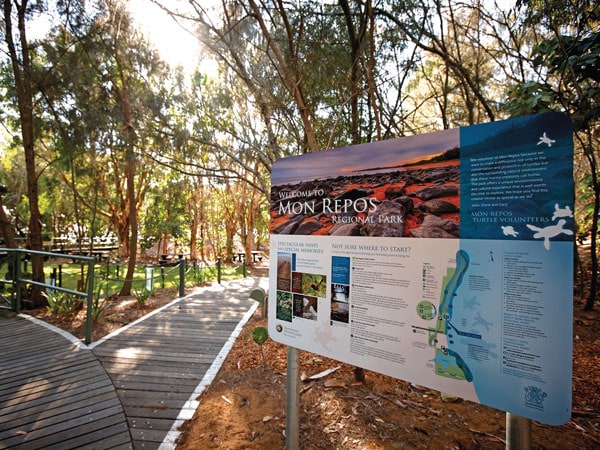 the pathway at Mon Repos Turtle Centre