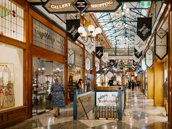 the shops inside Brisbane Arcade, Queenstreet Mall