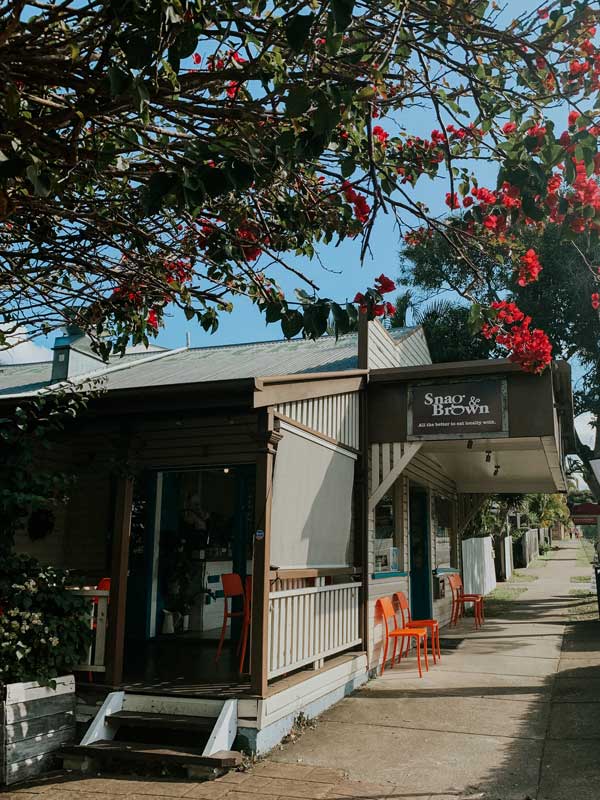 Snag & Brown cafe exterior in Brisbane