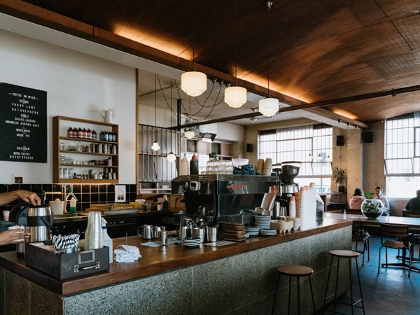 the cafe counter at Wide Open Road in Brunswick