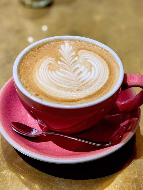 Shake Coffee Roasters' milk blend at Pilgrim Coffee, Hobart