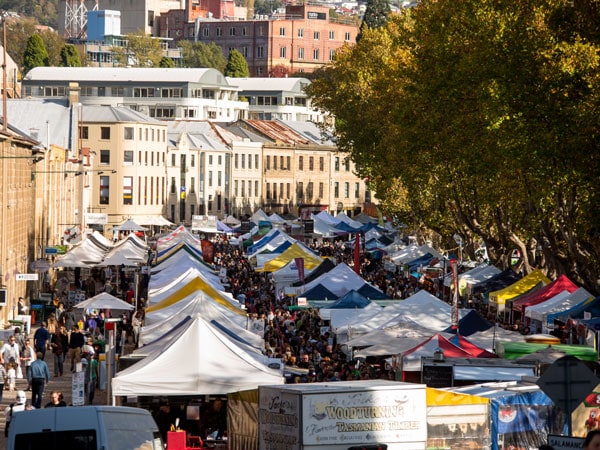 Salamanca Markets in Hobart, Tasmania