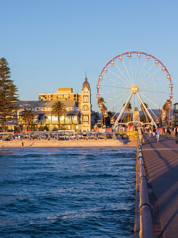 Glenelg beach in South Australia