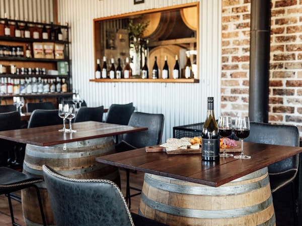 the dining interior of Artemis Wines