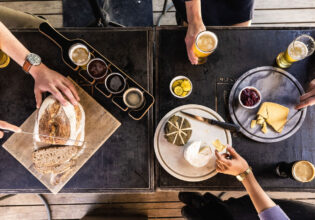 cheese and beer at Bruny Island Cheese Co.