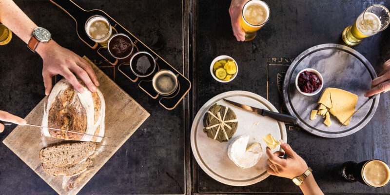 cheese and beer at Bruny Island Cheese Co.