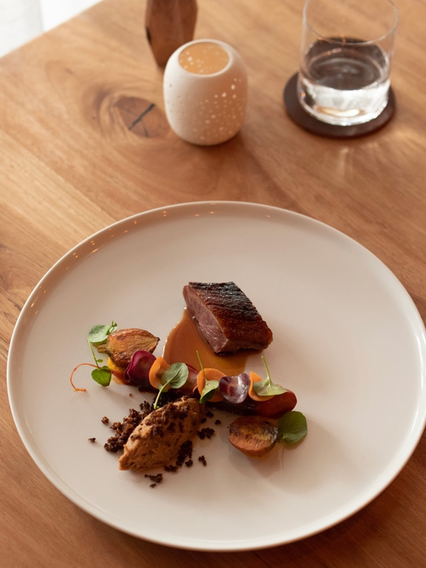 a close-up of a dish on the table at Restaurant Dan Arnold