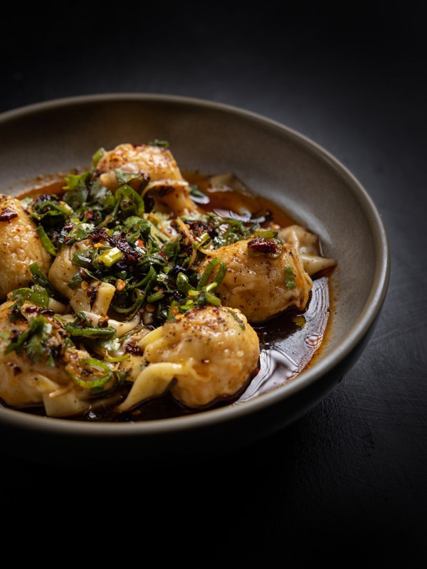 a wonton dish at Donna Chang Brisbane