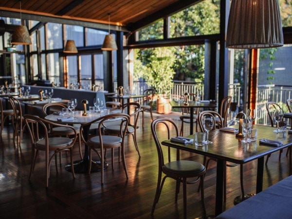 the dining interior at Herve’s Restaurant & Bar