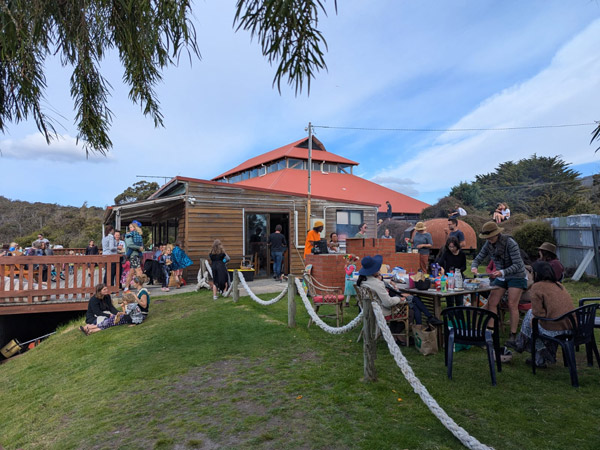 the exterior of Island Social cafe, Bruny Island