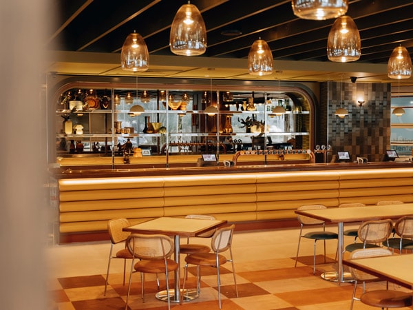 a retro-themed resto at Maggie May supper club in Brisbane
