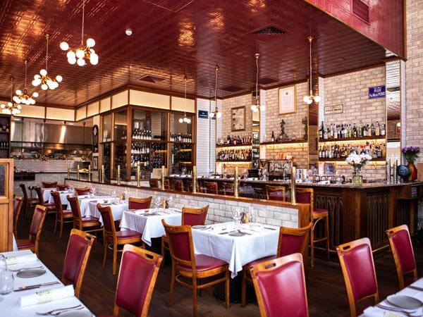 the French bistro dining at Montrachet, Brisbane