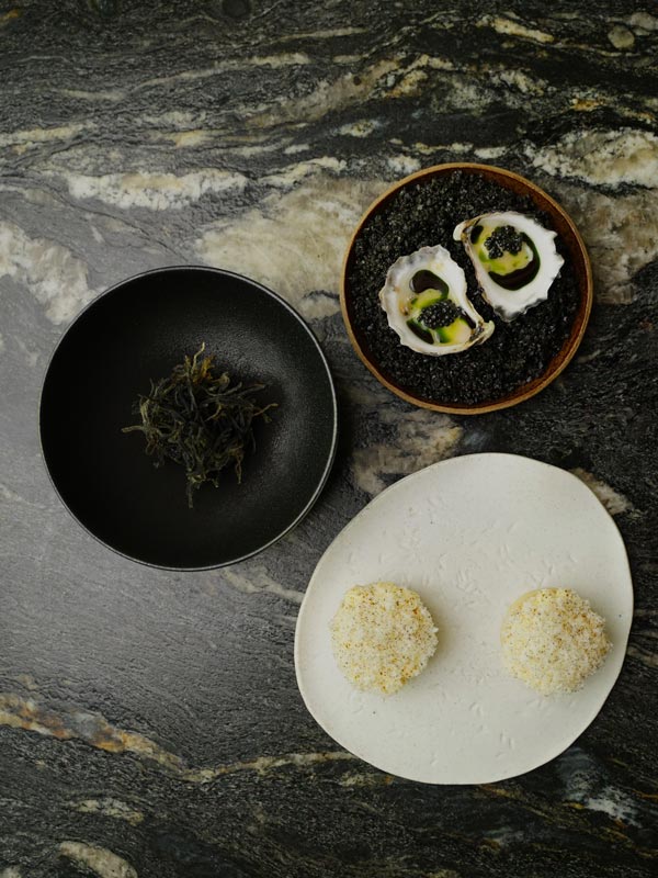 Oysters served at Pneuma in Brisbane