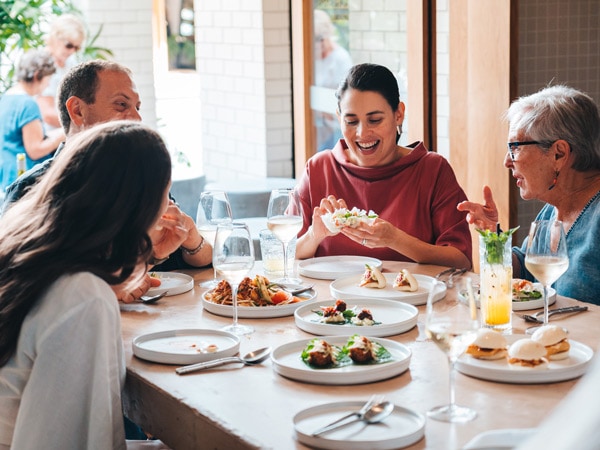 friends dining at Same Same, Fortitude Valley