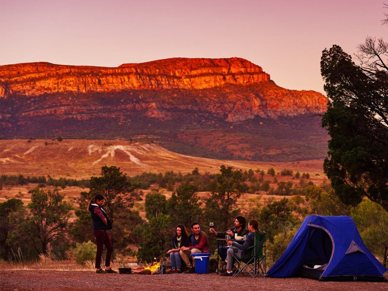 camping at Rawnsley Park Station, Flinders Ranges