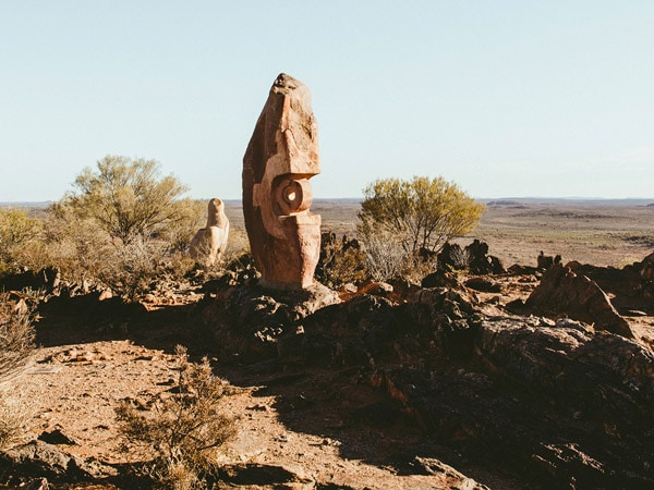 patung gurun di Broken Hill, NSW