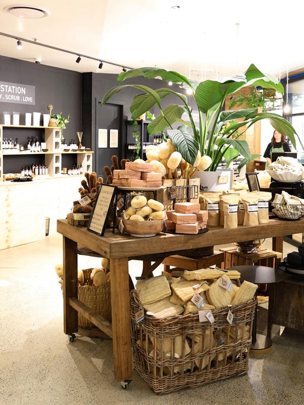 skincare products on display at Bare Body Beauty Co., Bowral