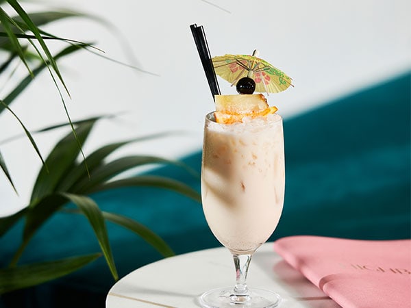 A pina colada at Highball Express, Canberra.