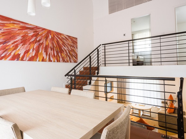 the modern interior of Emu Walk Apartments