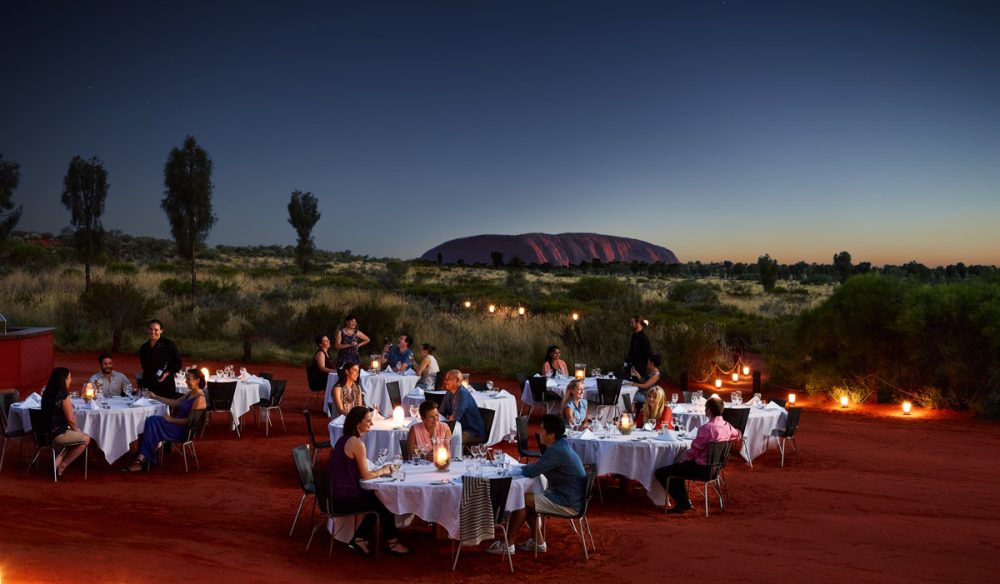 Guests dining at Sounds of Silence at Uluru